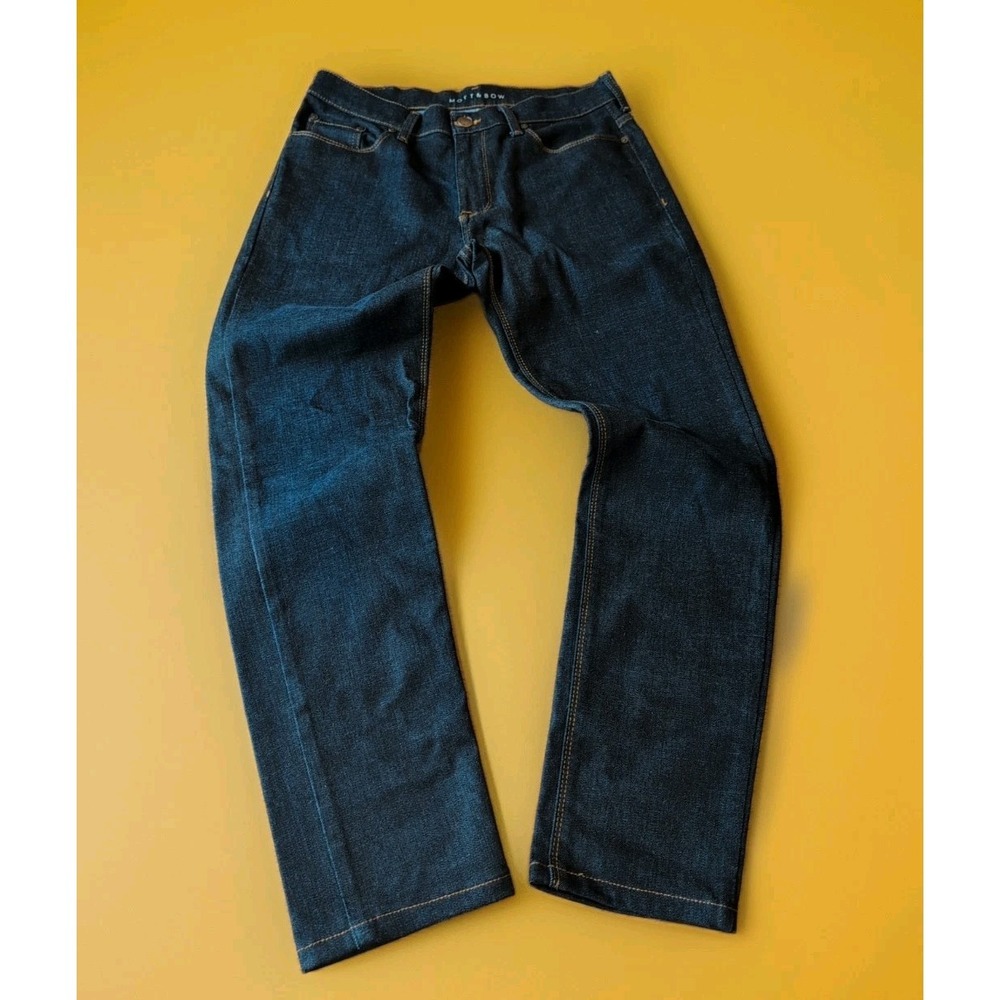 Mott & Bow Skinny Wooster Jeans Mens 29X32 Blue 5 Pocket Stretch Dark Wash Denim